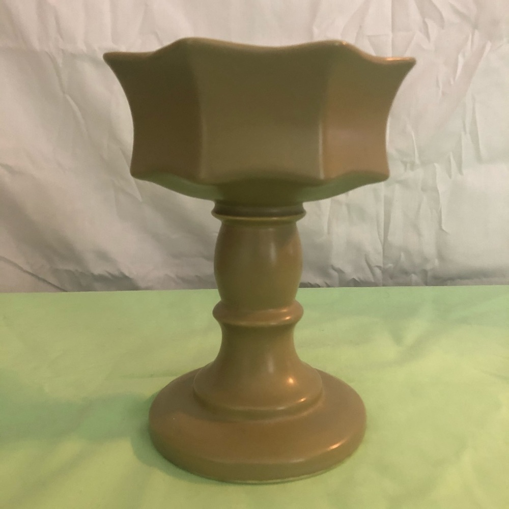 Vintage Light Green Pottery Vase Planter 458 USA